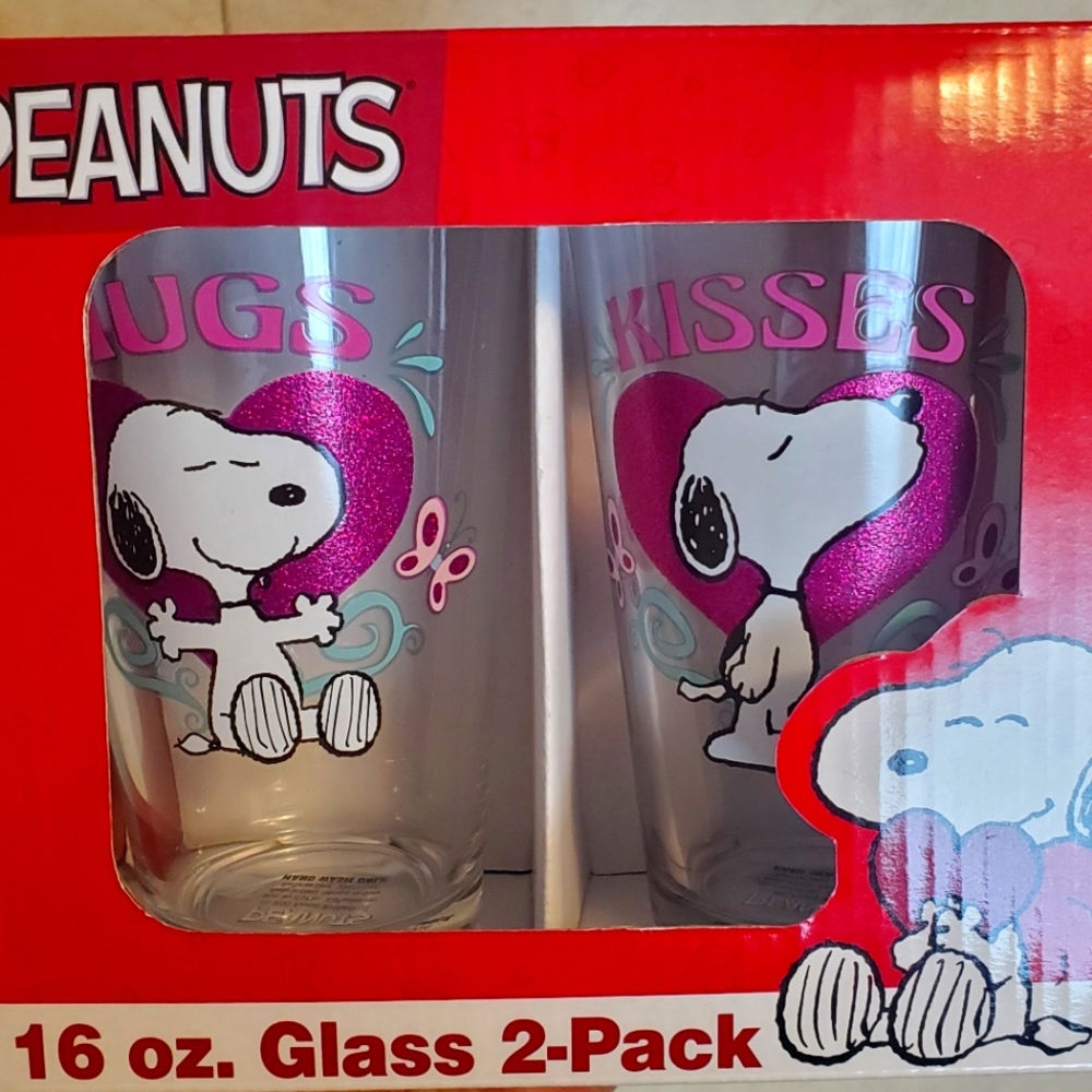 16 oz glass set of 2
